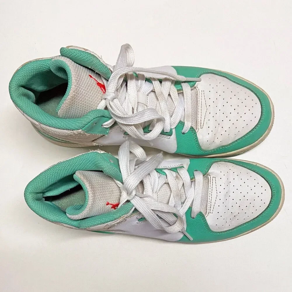 Nike Jordan 1 Flight 3 Premium GG Sneakers Size 7Y White Verde Green 729519-100